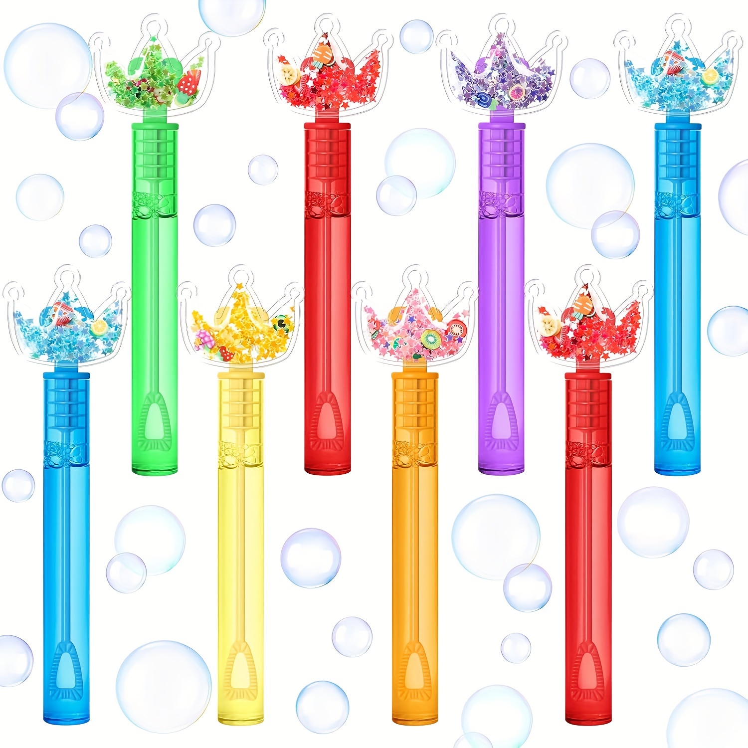 

24pcs Glitter Princess Bubble Wands For Kids, Crown Party Favors Mini Bubbles Birthday Gift Toy Goodie Bag Stuffers Classroom Prizes Wedding Party Supplies