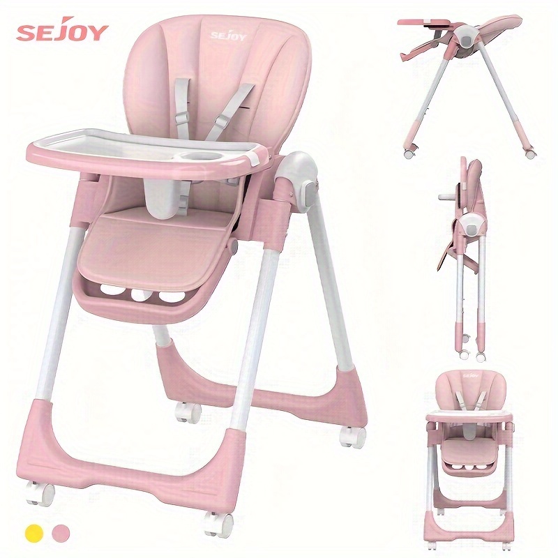 

Baby High Chair With For Infants And Toddlers, Suitable For 6 Months To 6 Years, Up To 110 Lbs/50 Kg, Removable Dishwasher-safe Tray, Adjustable Backrest, Portable Booster Seat, Footrest