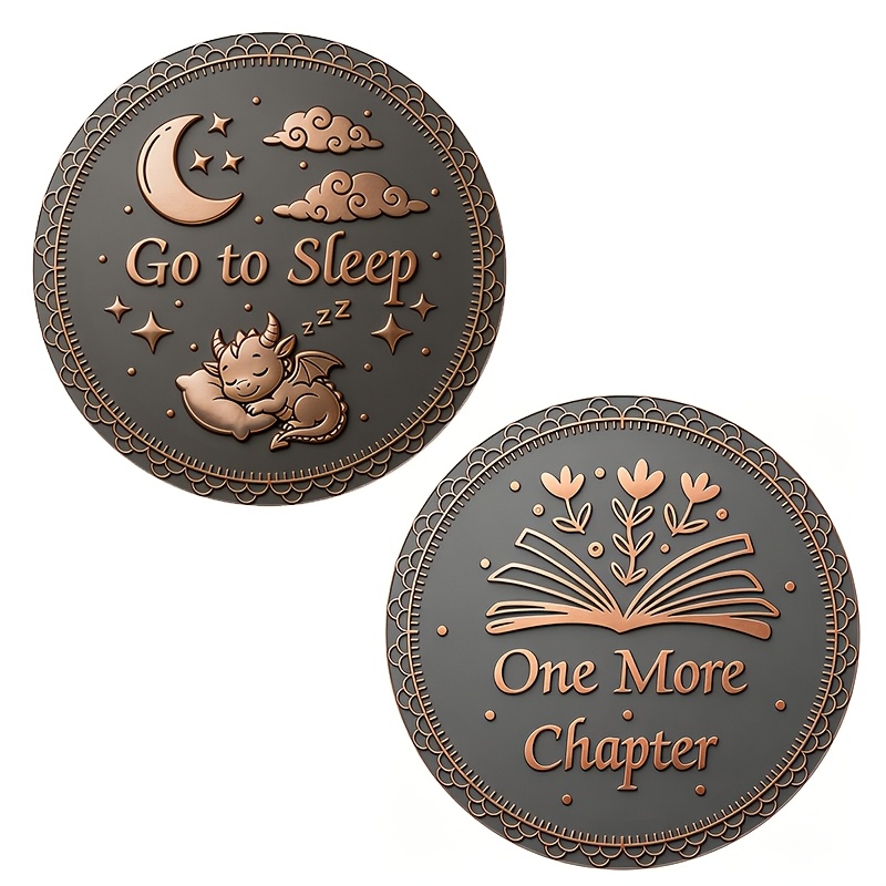 TEMU Moneda Réplica 2D Ve o Lee Moneda de Decisión, Moneda de Novedad de Decisión de , Moneda de Novedad para Colección de Fans de Libros Regalo