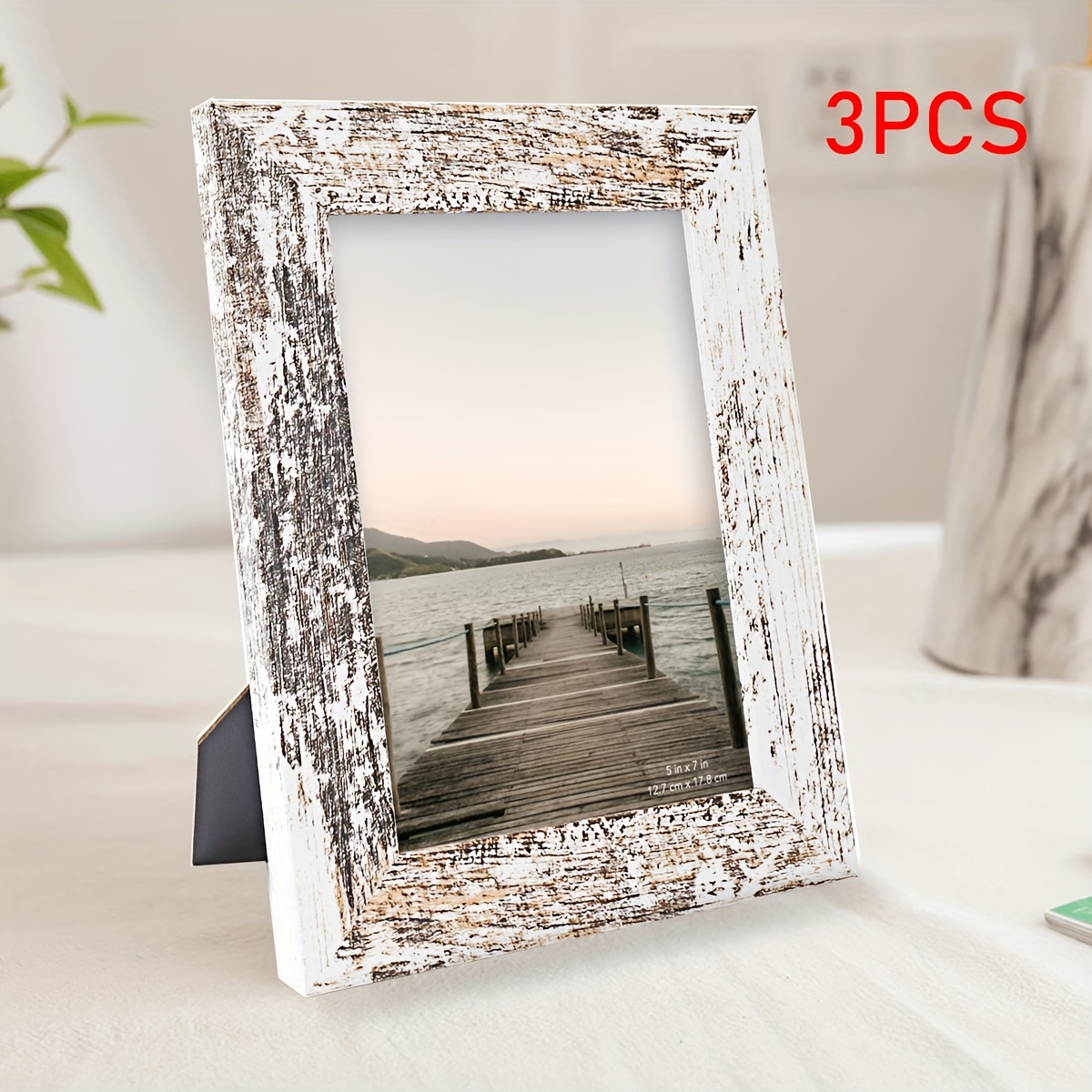 

3 Pieces Of Gray Wood Grain 5x7 Inch Picture Frames, Suitable For Vertical Or Horizontal Display, Perfect For Office, Living Room, Or Holiday Decorations, Compatible With Standard Photo Paper