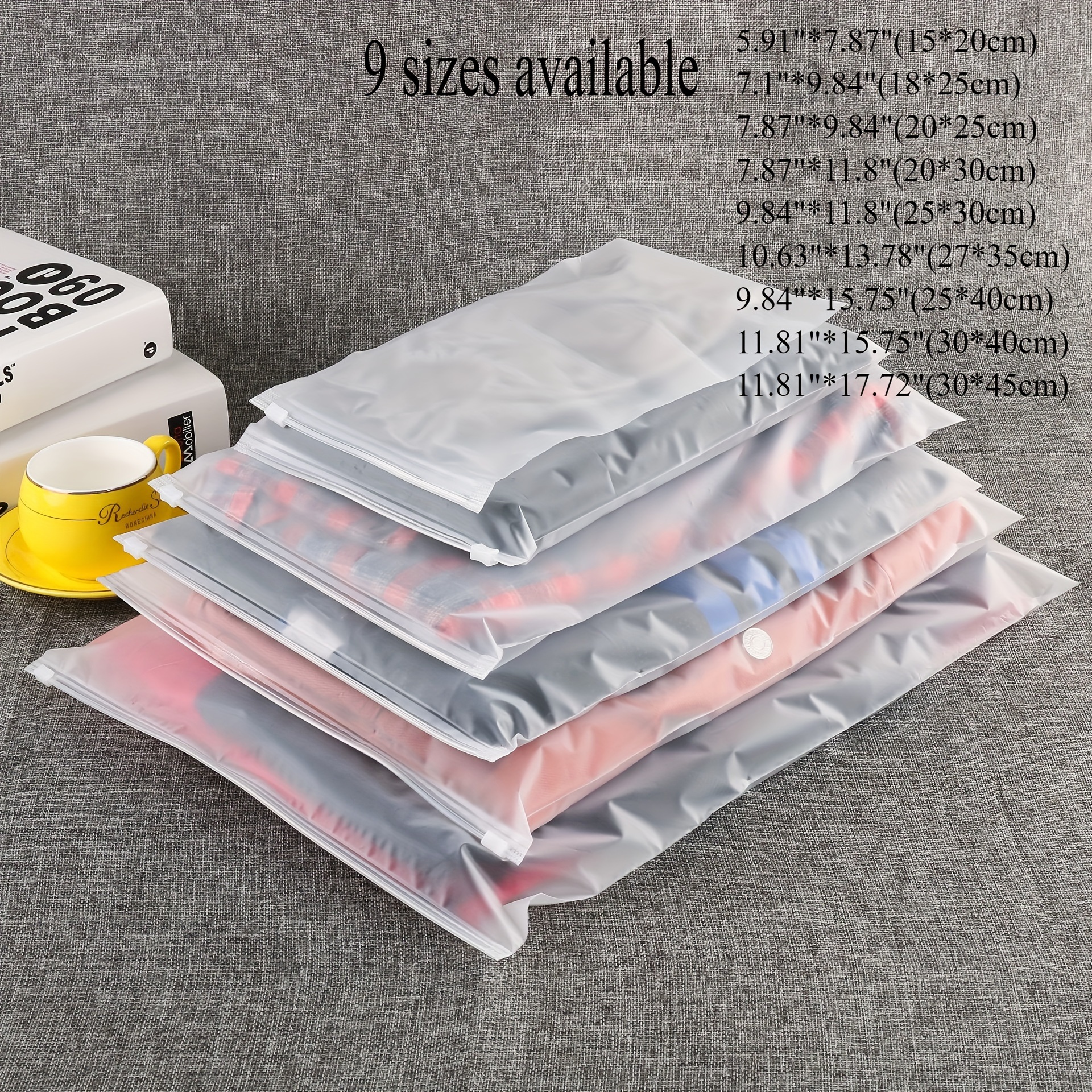 

10/50pcs Plastic Packaging Bag, Thickened 14c Frosted (two-sided) Zipper Clothing Bag, High-end Travel Storage Bag, Clothes Storage Packaging Bag, Underwear Ziplock Bag