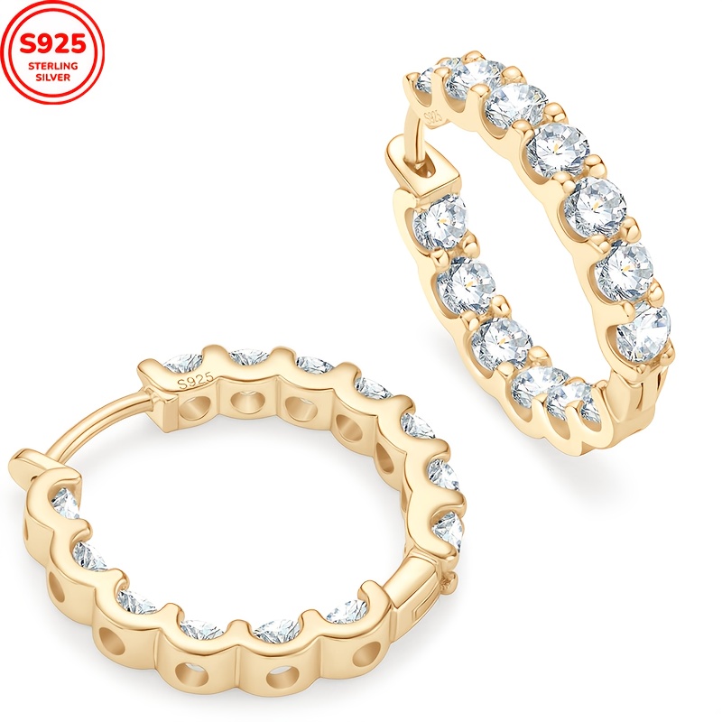 925   moissanite ring earrings earrings for women jewelry for women high quality accessories low allergenicity perfect gifts for wife mother and ladies mothers day wedding anniversaries festival gifts and exquisite gift box Product details 2