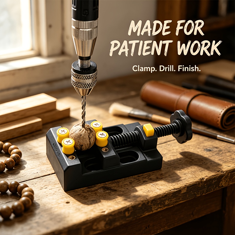 TEMU Adjustable Mini Drill Press Vise - Workbench Vise, And Engraving Tool, Suitable For Jewelry, Crafts, Watch Repair, And Artwork, Craft Additions,