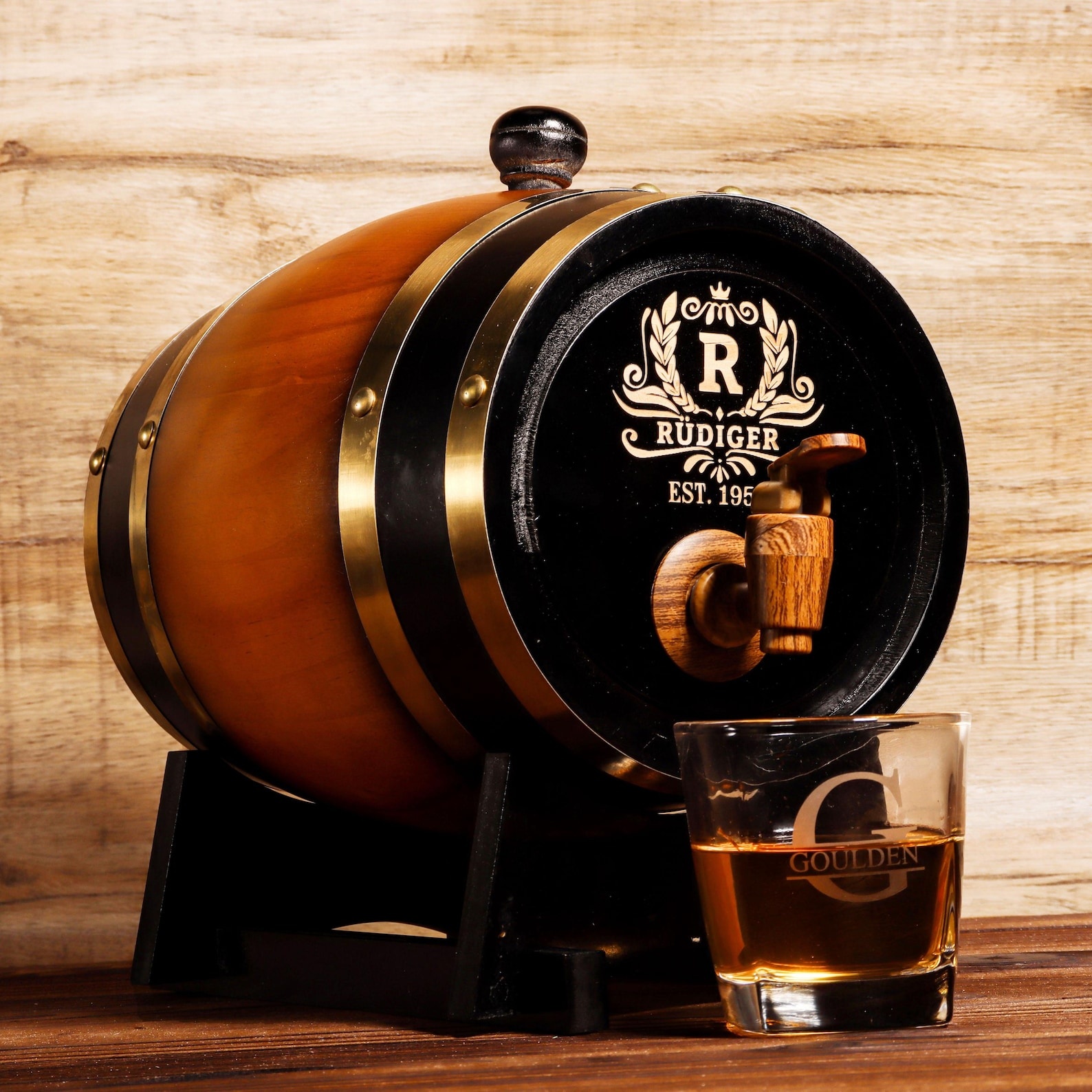 TEMU Personalized Engraved Whiskey 3l | Mini Wood Whiskey | Wood | Wedding Gift| Gift For Him |groomsmen Gift| Birthday Gift