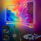 led lights for tv backlight 5v usb wireless tv backlight kit with single music sync control via app compatible with 55 75 inch tvs 12 5ft for 55 60 and 16 4ft for 65 75 5050 rgbic led strips no power adapter included home decor or valentines day gift