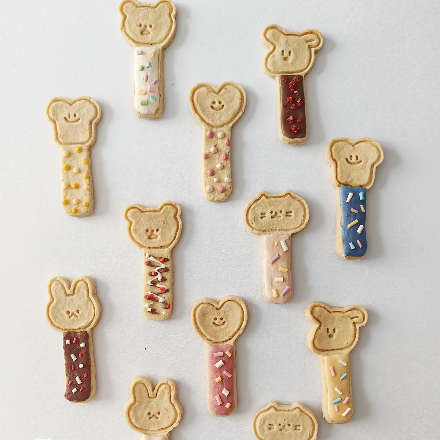 

6pcs/set Mini Animal Puppy Rabbit 3d Cookie Cutter Cartoon Toast Biscuit Stamp Baking Decoration Pressed Mold