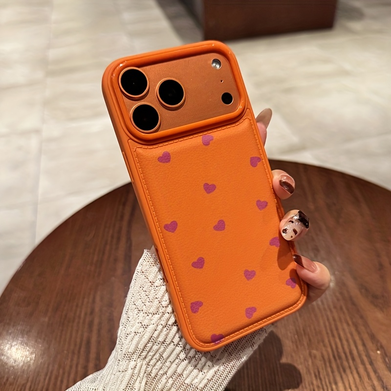 E-shop Handyhülle: Mehrere Farben erhältlich! Süß-scharfes kleines rotes Herz, schlichte Herbst-/Winter-Handyhülle, Textur mit sturzsicherem