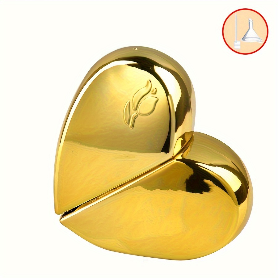 TEMU 1pc + 2 Accessories 0.85oz Creative Heart-shaped Perfume Bottle, Includes 1 Spray Bottle, 1 Funnel, 1 Refill Tool, Empty Cosmetic Bottle, Travel