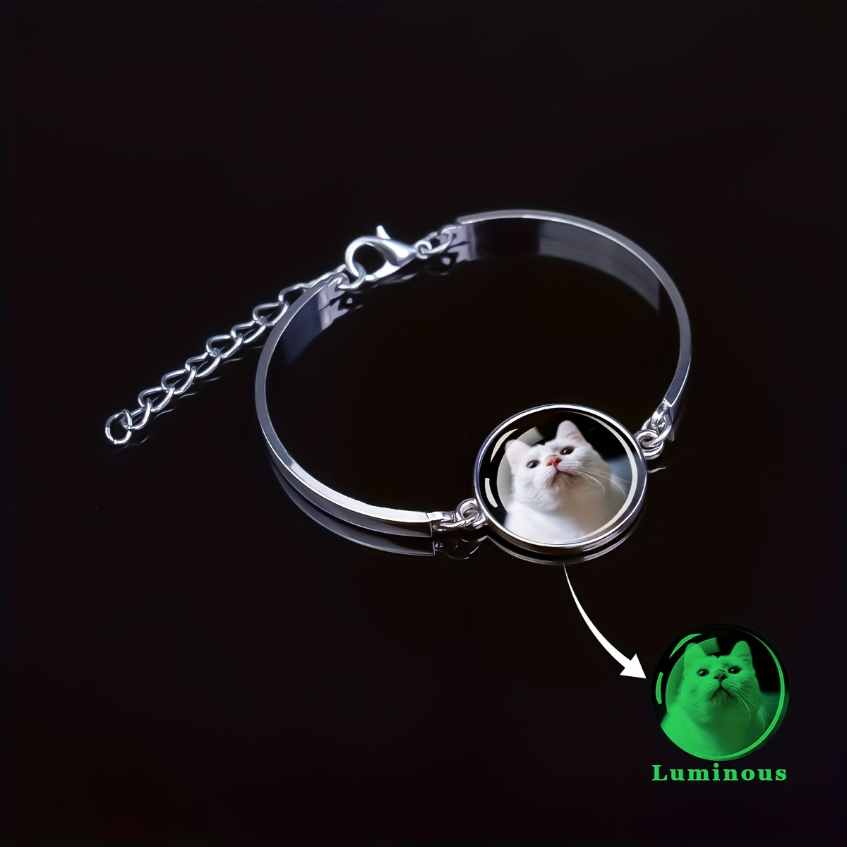 E-shop [Personalisiert] . Personalisiertes Foto Armreif Armband Personalisiertes Custom Stück Haustier Bild Logo Armreif Armband für Männer Frauen