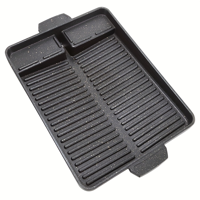 korean maifan stone bbq pan home use non stick with sauce tray multi functional grilling pan with striped aluminum grilling pan suitable for home grilling   used with  