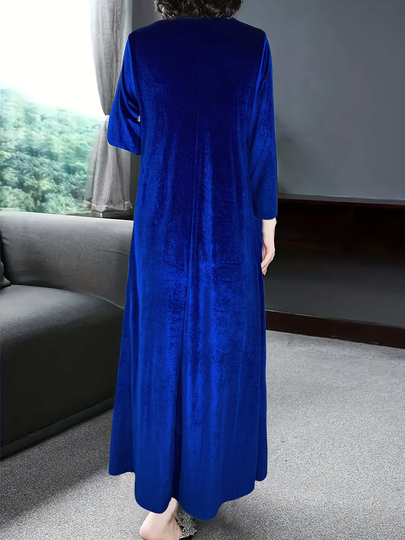 plus size plus size elegant casual dress autumn winter - Temu Poland