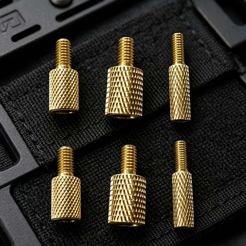 6pcs Solid Brass Gun Cleaning Rod Adapter Set