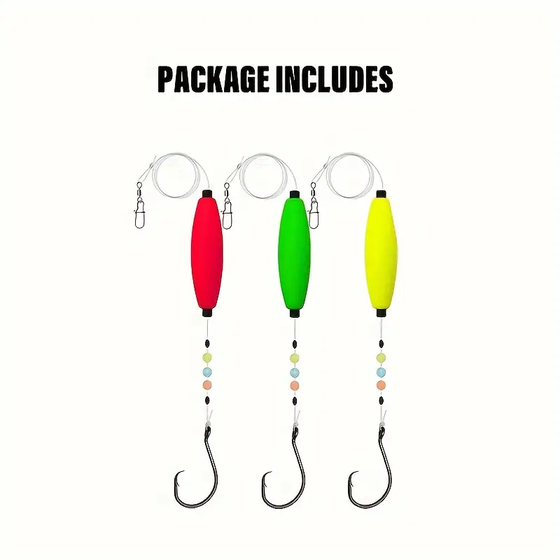 3pcs 6/0 Hook Catfish Float Rigs, Catfishing Tackle, Santee Rig With Circle  Hooks, Fishing Accessories