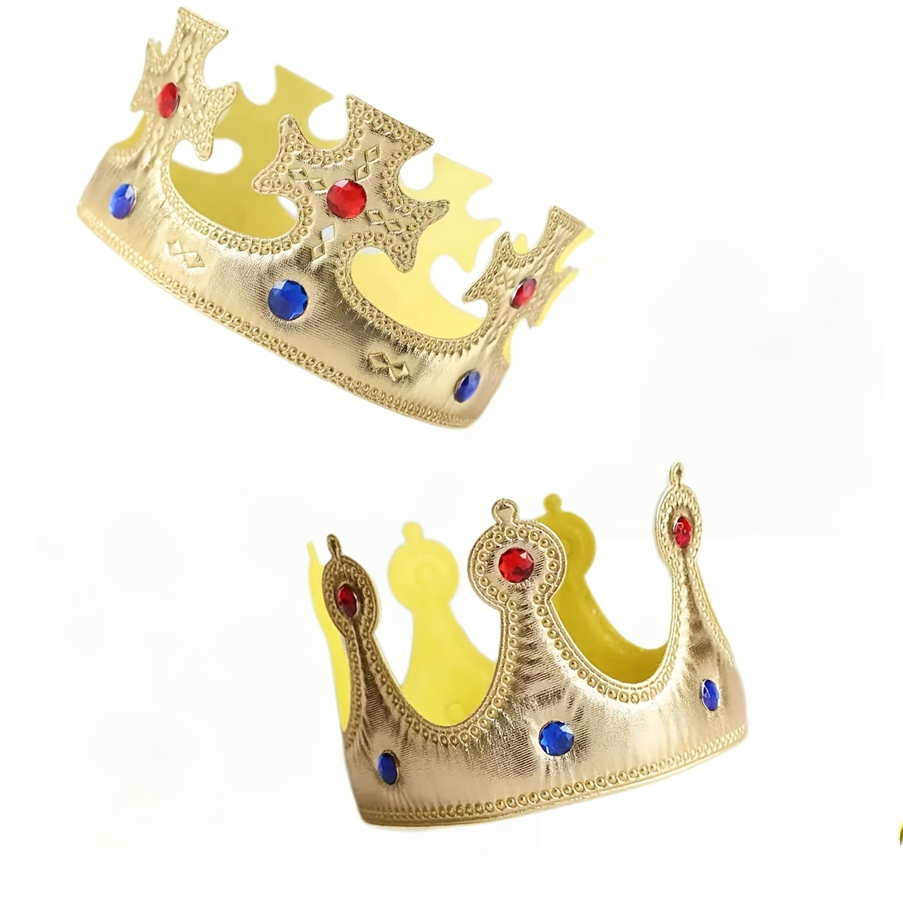 TEMU 2pcs Set Of Retro Crown Headbands, Combination Of 2 Classic Styles, Cross Style And Pointed Top Style, Sturdy And Non-deformable. Suitable For