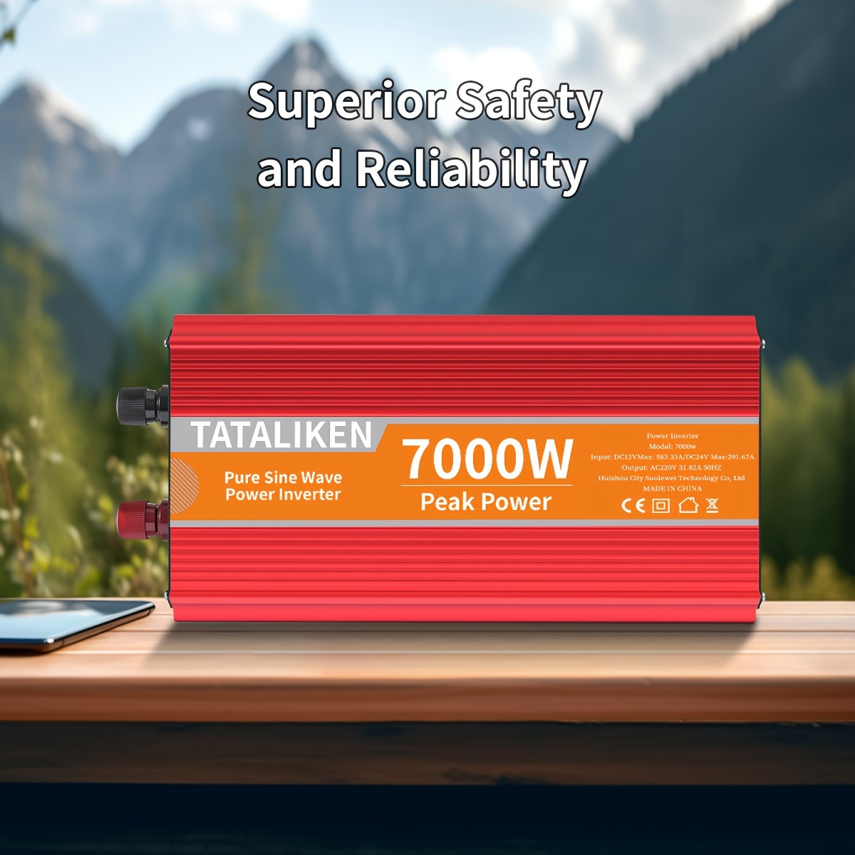 7000    inverter with usb charger multifunctional 12v   to ac 220v power converter for rv travel details 2