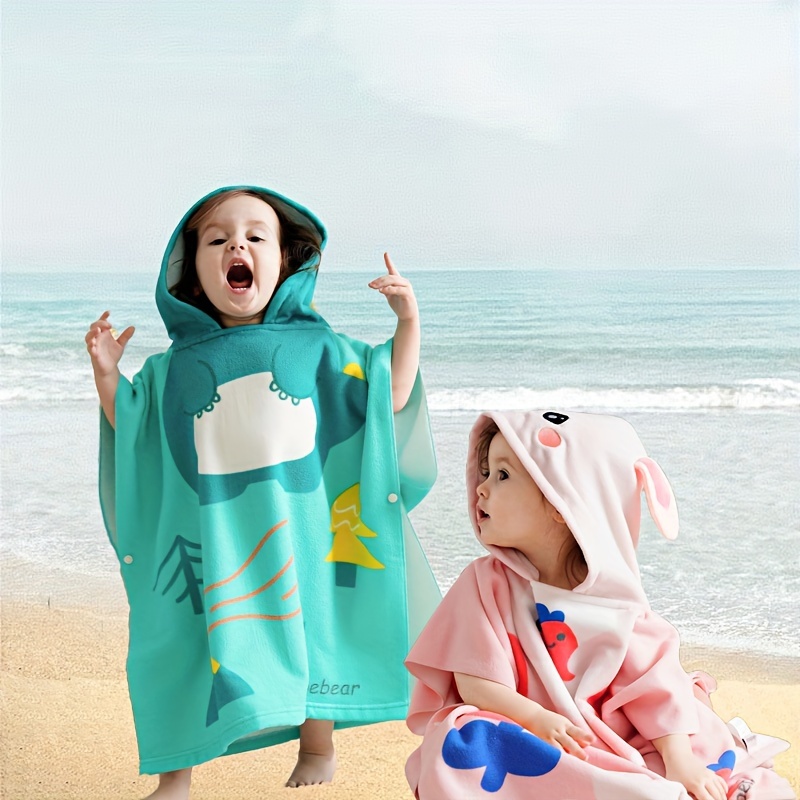 Towel Poncho Hooded Towel For Toddlers 1-5 Years Boys Girls Kids