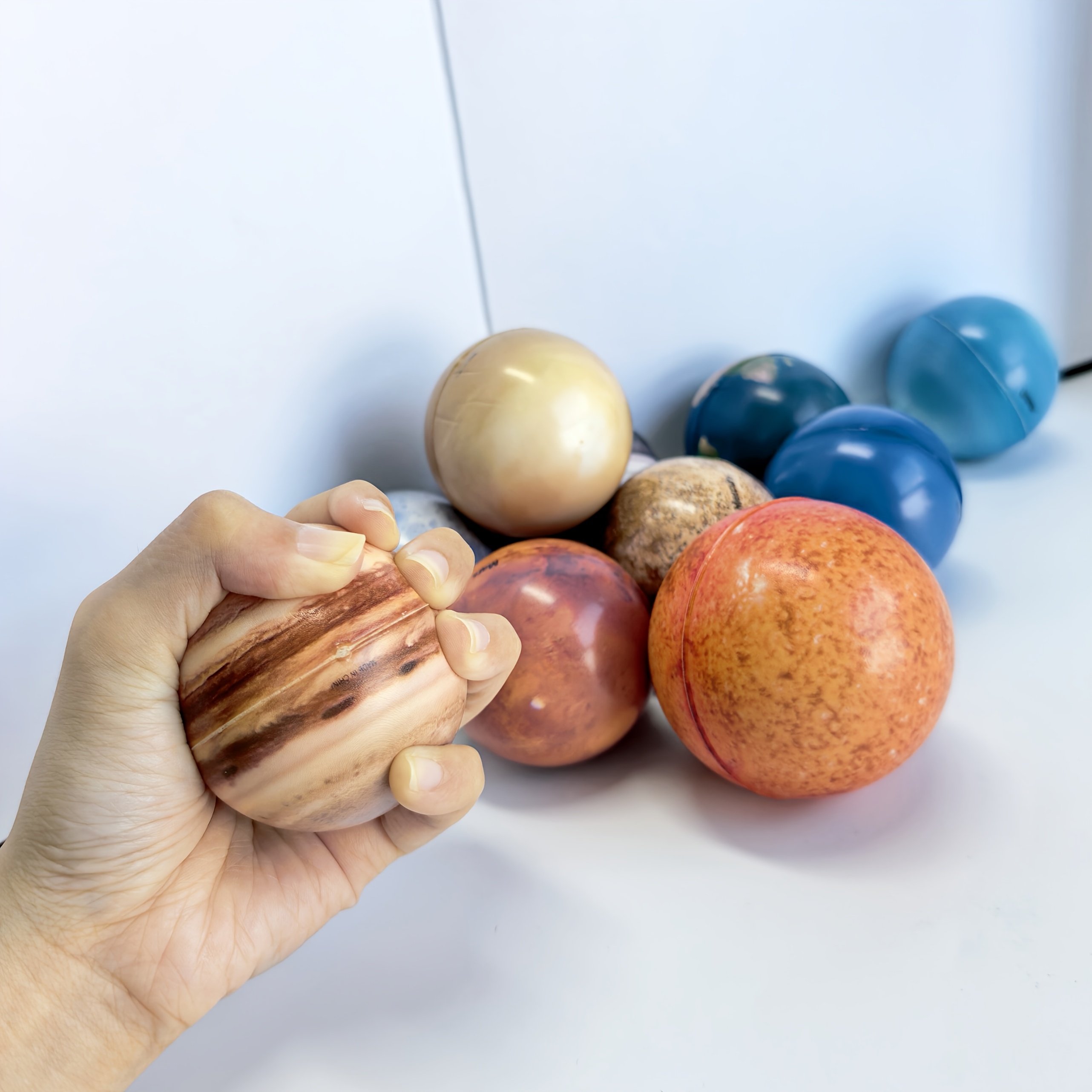 Set De 10 Bolas Antiestrés Del Sistema Solar - Planetas De PU Suave, Juguete Educativo Y Relajante Para Niños Y Adultos