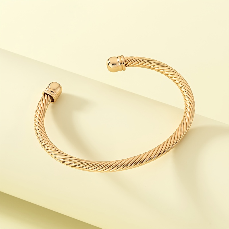 

Chic Minimalist, Elegant Adjustable Alloy Cuff Bracelet - Classic , Casual Attire & Vacations