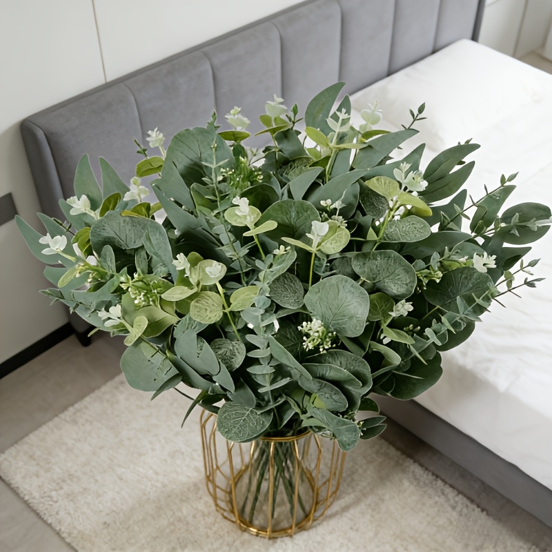 Image of 40pcs Artificial Greenery Set For Spring Decor, Wedding Venue, Home Arrangements, And House Decor, Valentine's Day, Mother's Day Bouquets. No Maintenance Required, Christmas Decor, Halloween Decor