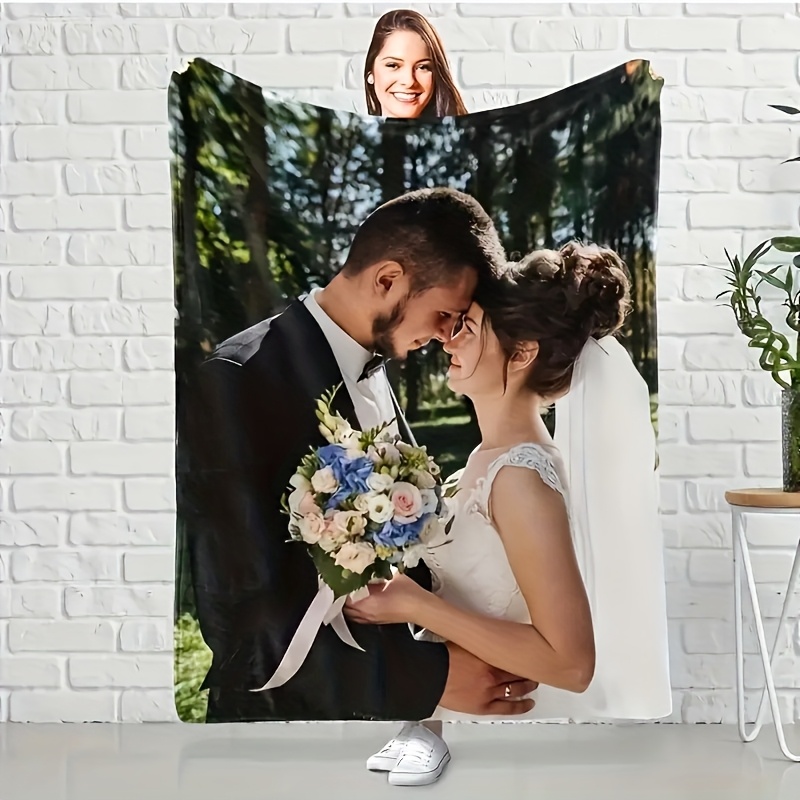 Personalized Photo Blanket with Your Own Picture, Gift for Friends