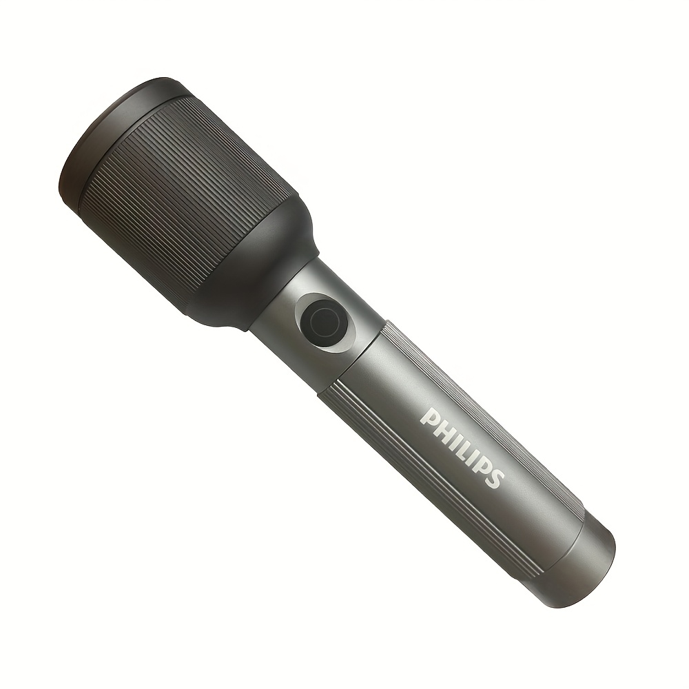 TEMU Linterna PHILIPS 2242 con , linterna portátil, cuerpo de aleación de aluminio, batería de litio de gran capacidad, carga tipo C, ideal para el