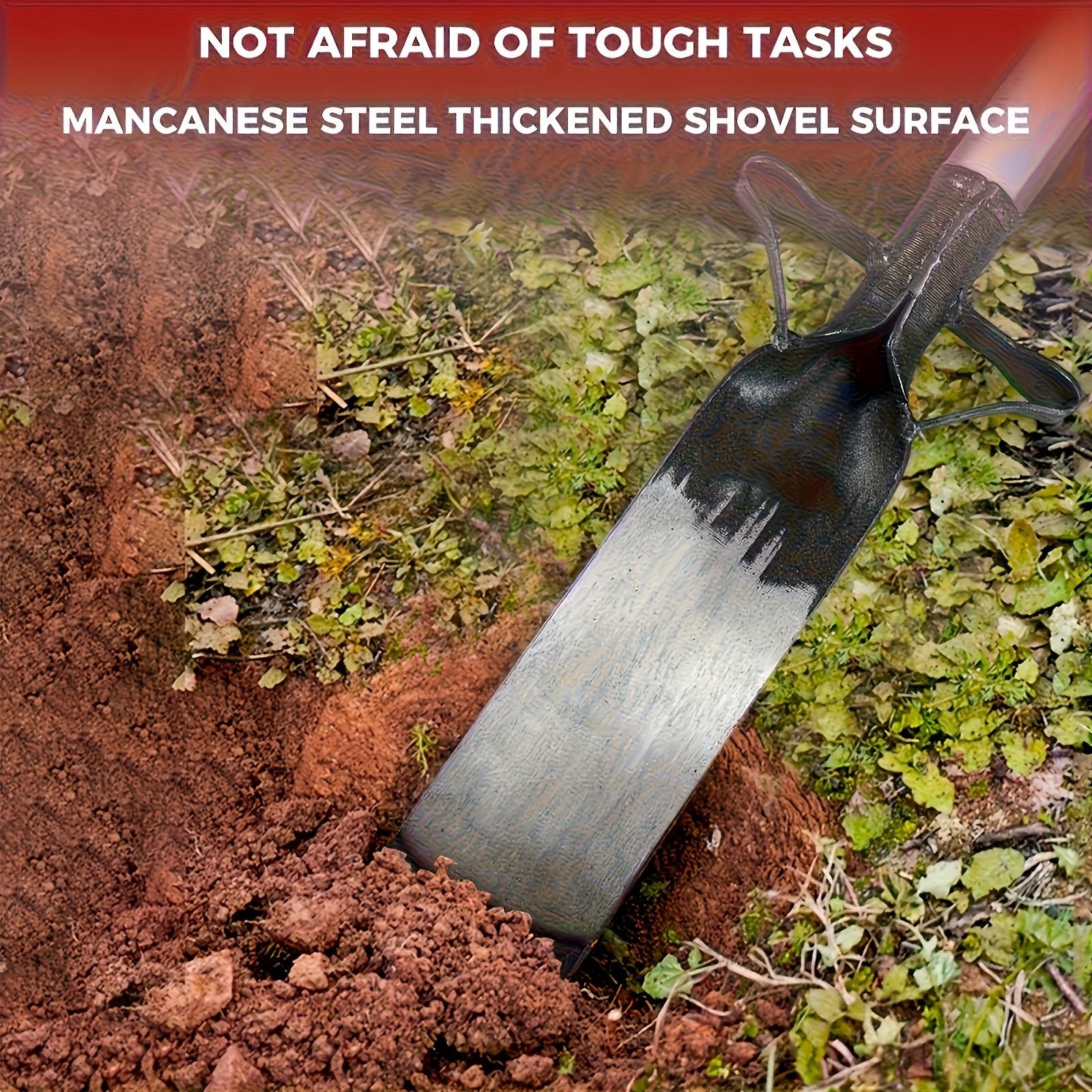 thickened   steel gardening shovel using thickened   and     manual digging tools do not   electricity and the sturdy     suitable for   loosening soil details 3