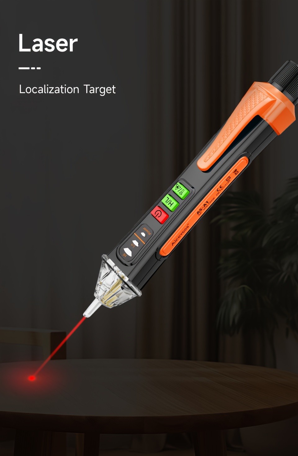 AICEVOOS Non-Contact Voltage Tester Pen - AC 12-1000V Breakpoint Finder with Live/Neutral Indicators, Laser Pointer & Analog Display, Compact Portable Electric Sensor for Electricians & DIY Safety, Electrical Diagnostics | Ergonomic Grip | Durable Plastic Body