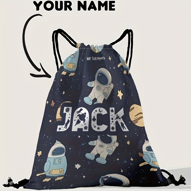 TEMU Stylish Women's Drawstring Gym Bag With Secure Closure And Custom Name - Perfect Gift For Her, Accessory, Unisex Drawstring Fitness Bag Suitable