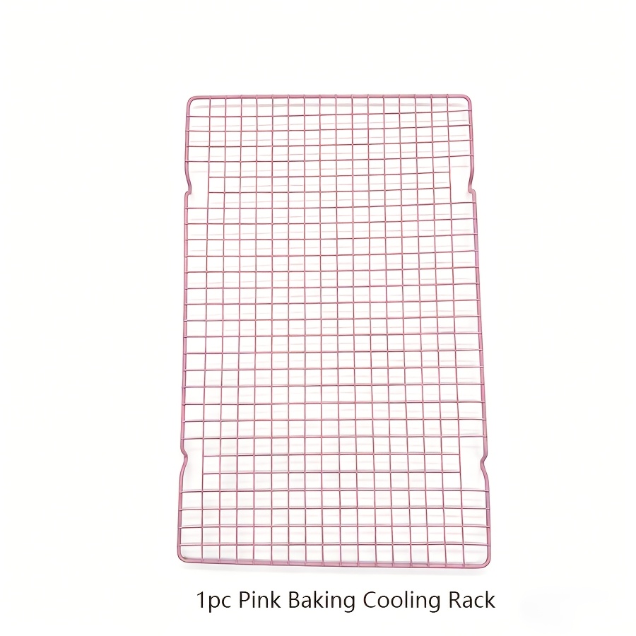 TEMU Grille de refroidissement antiadhésive rose, grille à fil métallique pour pain et gâteau, grille de refroidissement domestique pour , gadget de