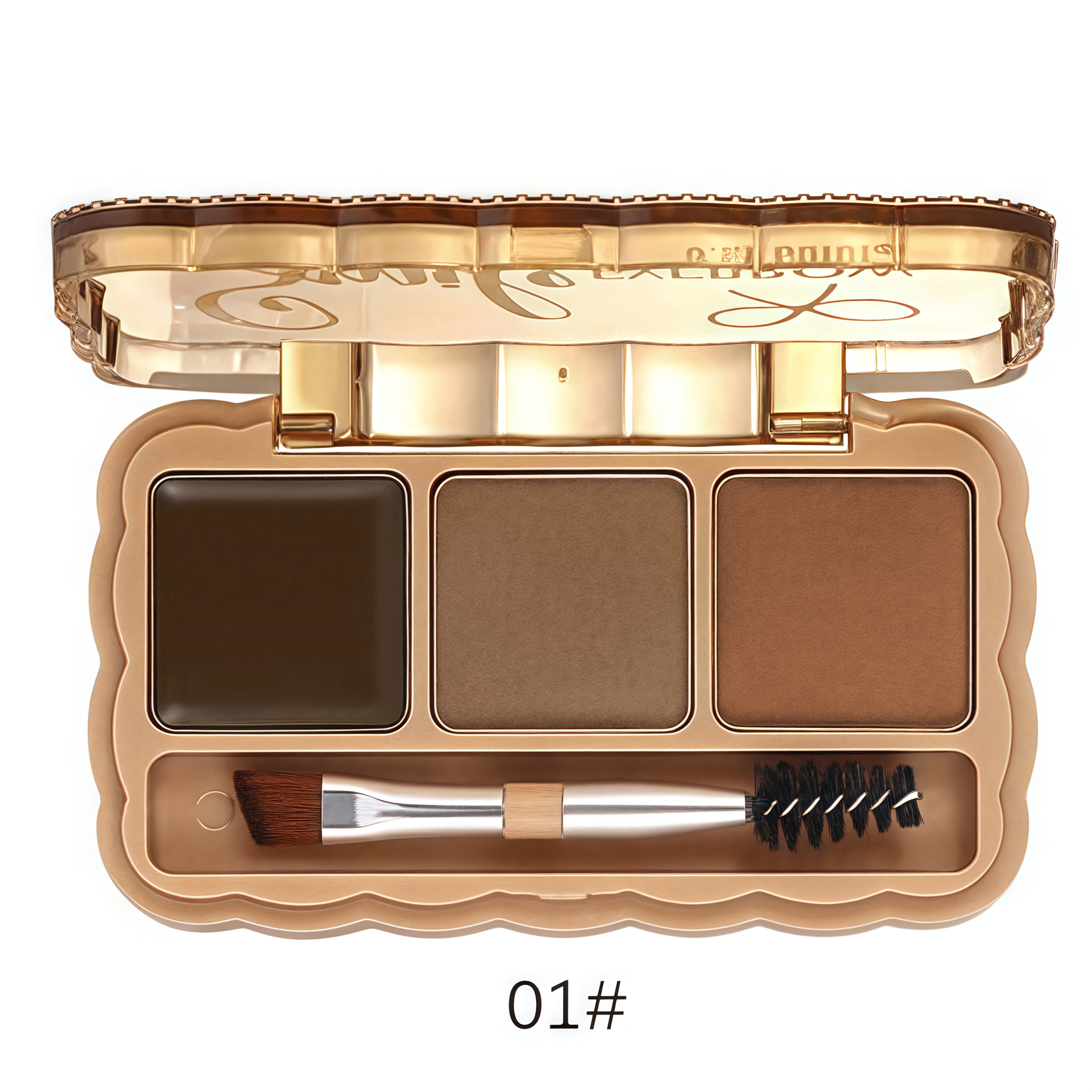 Smile Eyebrow Shaping Trio: Waterproof Brow Gel With Dual-ended Comb & Brush | Buildable, Natural (includes Light Brown & ) - Mini, Travel-friendly, Perfect Gift For All Light Beige Types