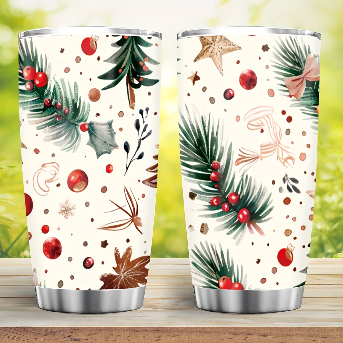 

20oz Steel Christmas - Insulated, , Mug For , Use - No Needed, Featherless
