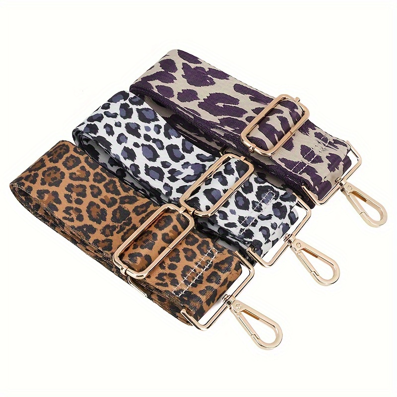 

Adjustable Leopard Print Purse Straps, Fashionable Shoulder Strap Replacement For Crossbody Bag, Universal Fit, Elegant Style