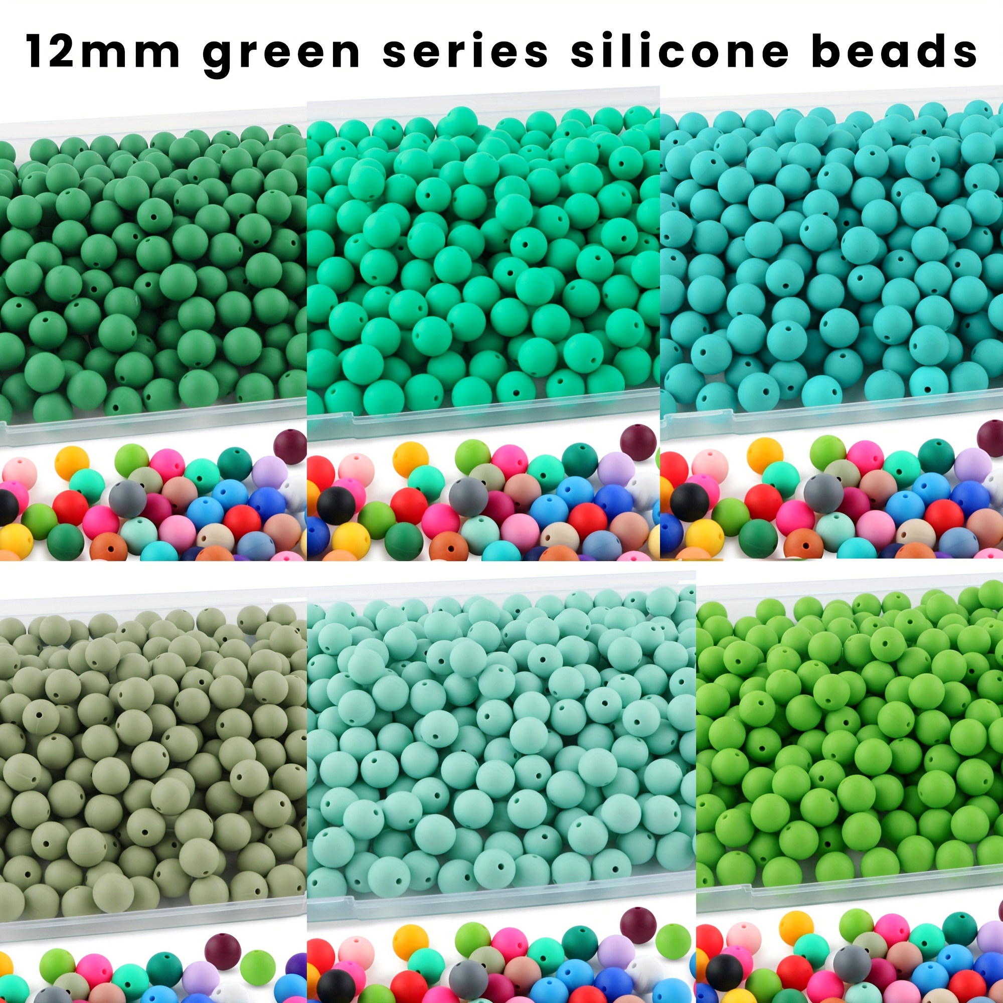 

90pcs Silicone Beads, 12mm, , Craft Beads For Making, With Bead Pens, Bracelets, Keychains, And 's Day Decorations