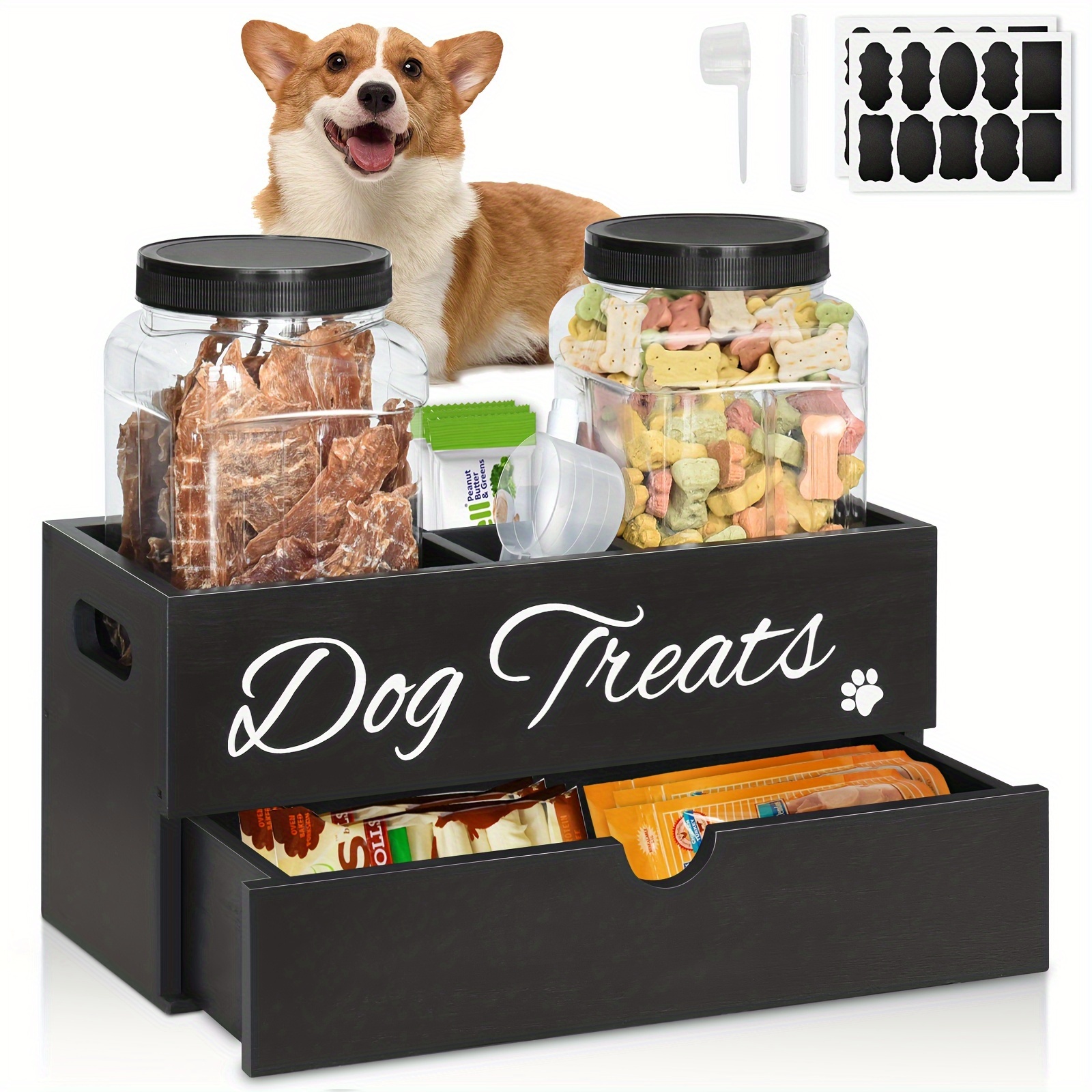 

Dog Treat Container Drawer, Pet Treat Organizer For , Container 2 , Dog Canister For Countertop, For Pet