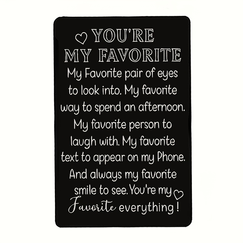 TEMU Men's Wallet Card Suitable For - You Are My Gift Token | Favoritism Card For Wallet Holder Slot | Romantic Gift For Husband, Boyfriend, |