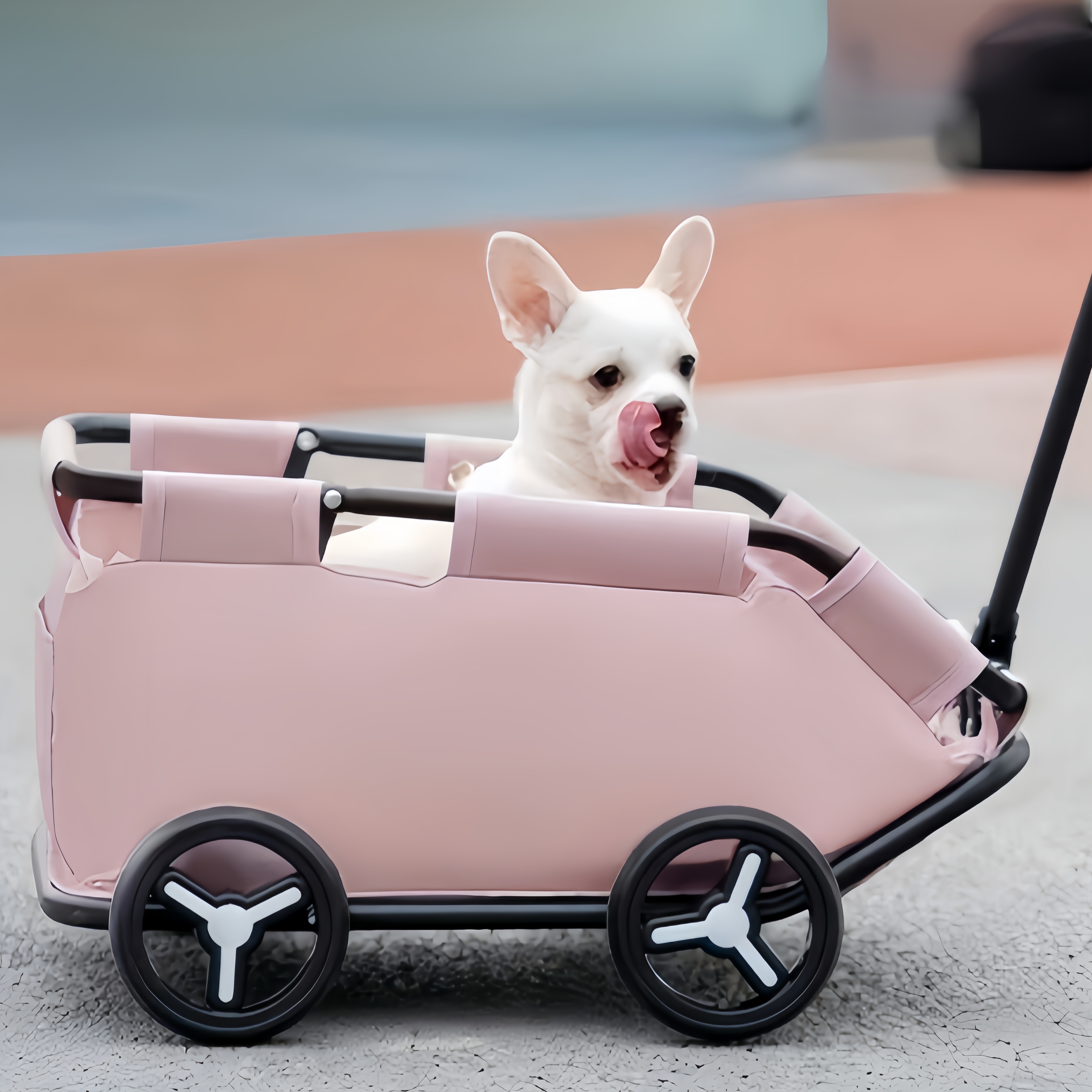 

Foldable Portable Pet Stroller For Shopping, Vacation, Camping - Suitable For Cats, Dogs & Small Pets With Nylon Material And Closure