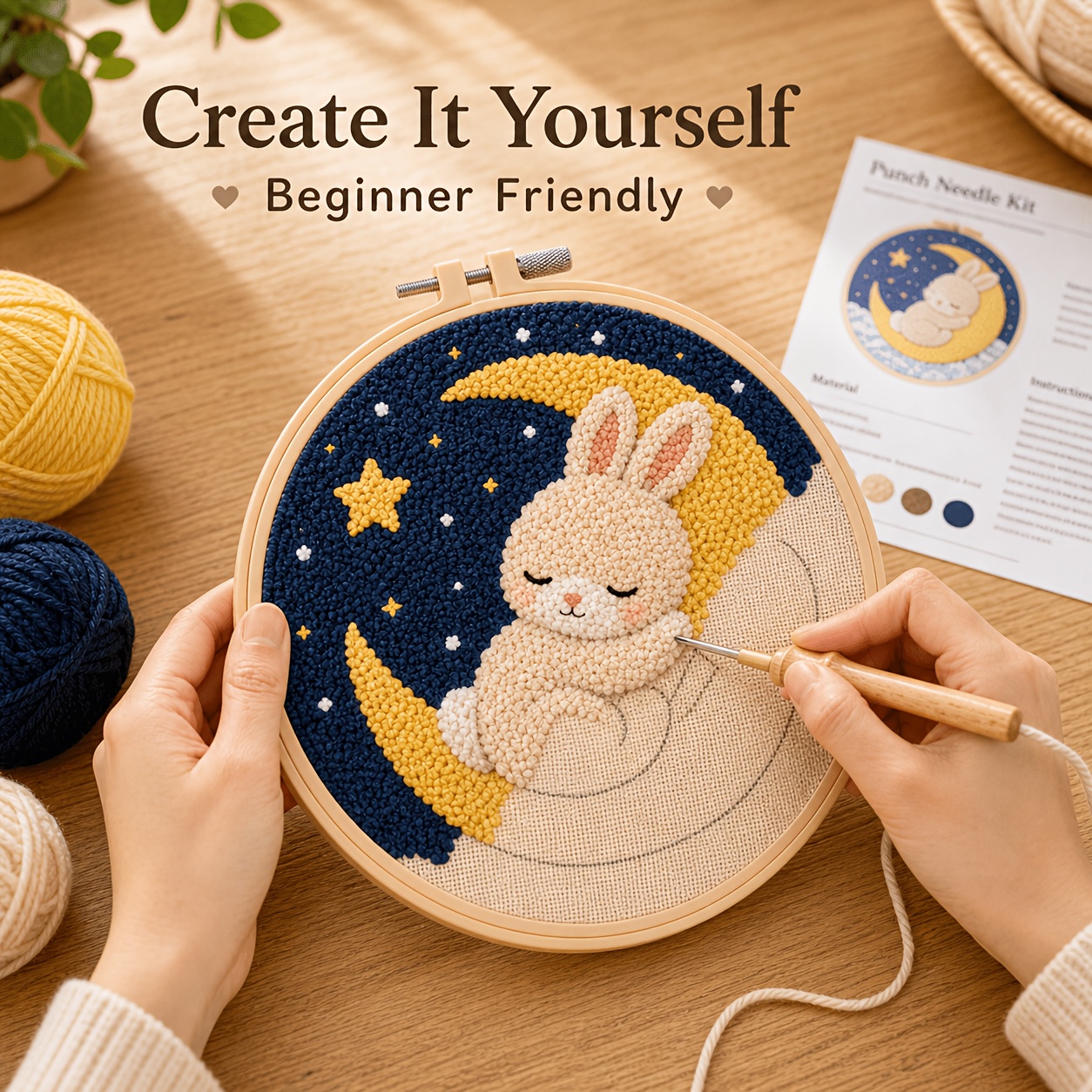 Animal Punch Needle Embroidery Kit for Adults