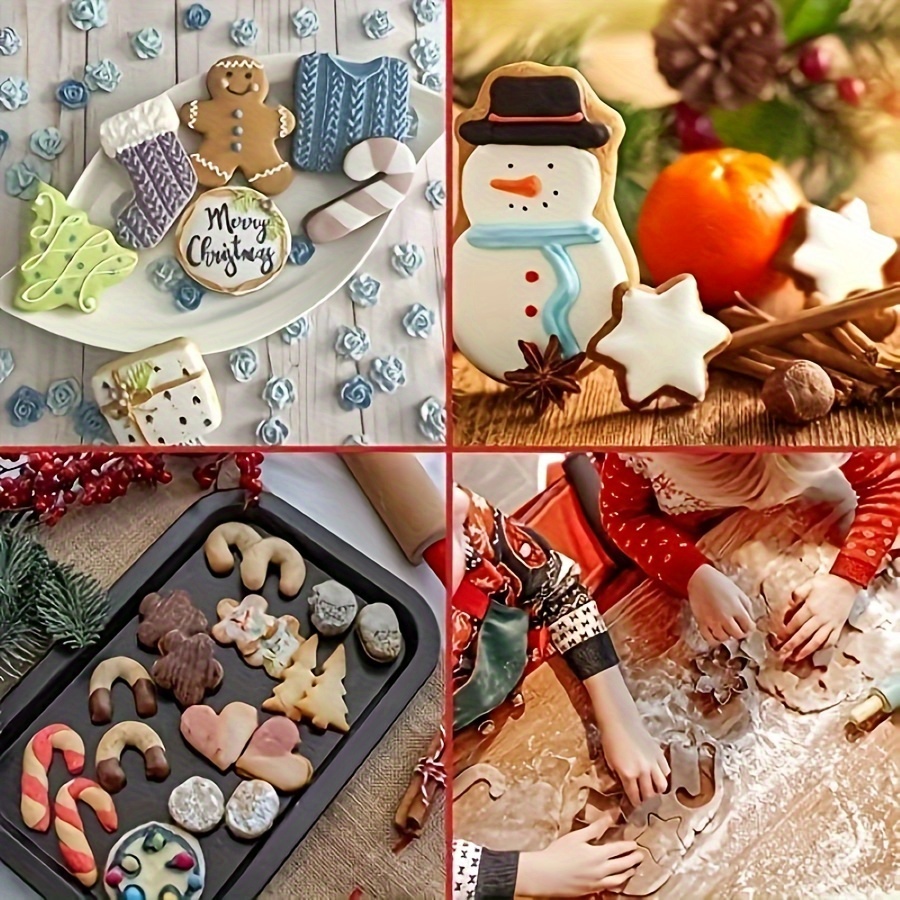 6pcs set stainless steel christmas cookie mold set suitable for making cakes biscuits etc diy baking tools kitchen props baking tools cake decorating   decorative molds themed baking tools   baking tools durable molds baking set kitchen gadgets holiday cooking bakers and pastry chefs best for christmas   thanksgiving christmas cookie cutter stainless steel cookie cutter christmas tree cookie cutter Product details 3