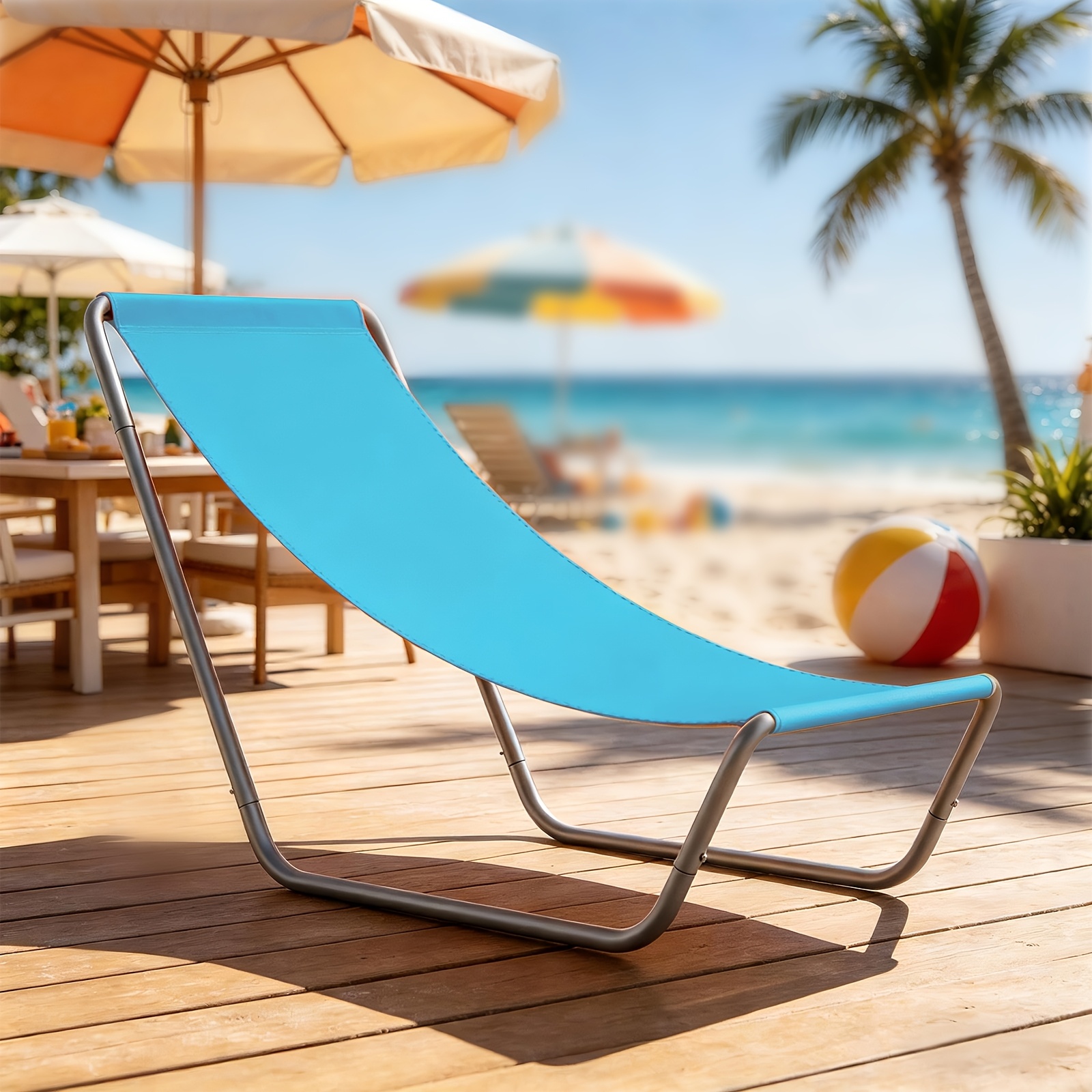 Image of Portable Folding Camping Chair, Large Load-bearing 120kg, Ergonomic Outdoor Recliner With Storage Bag, Lightweight Support, Suitable For Beach Fishing Picnic Garden