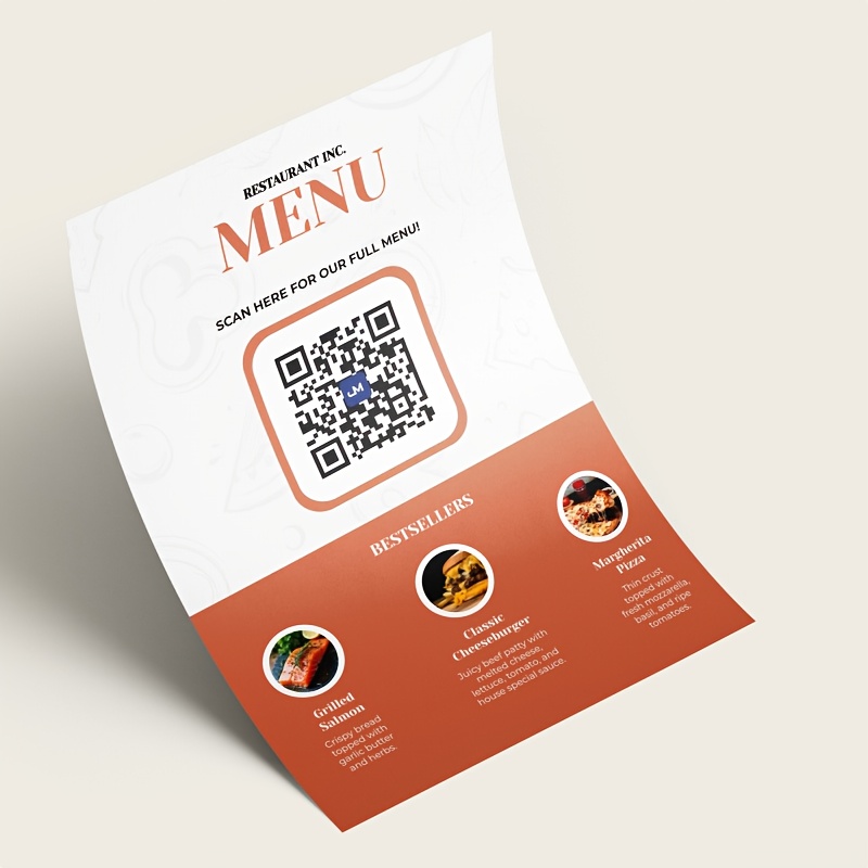 Custom Brochure Printing for Price Lists & QR Code Menus