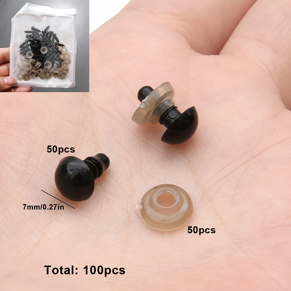 460pcs Assorted Sizes Safe DIY Doll Eyes Kit