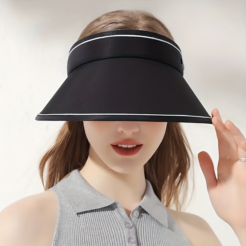 Womens Sun Visor Hat Wide Brim, Sun Uv Protection Foldable