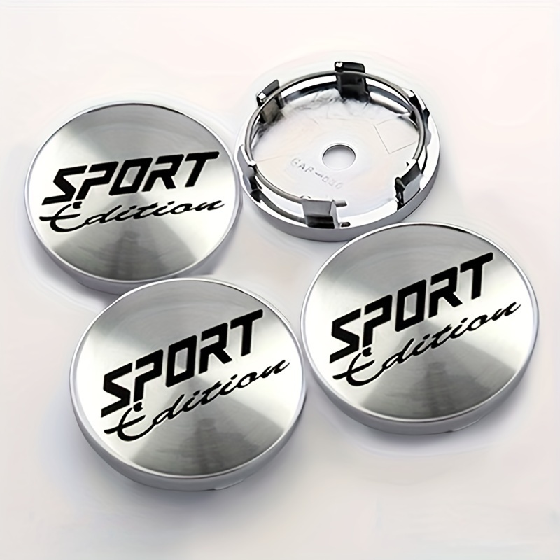 

4pcs Wheel Center Caps - Plastic Emblem Stickers, 60mm Universal Fit For Cars, Motorcycles, Trucks, Suvs