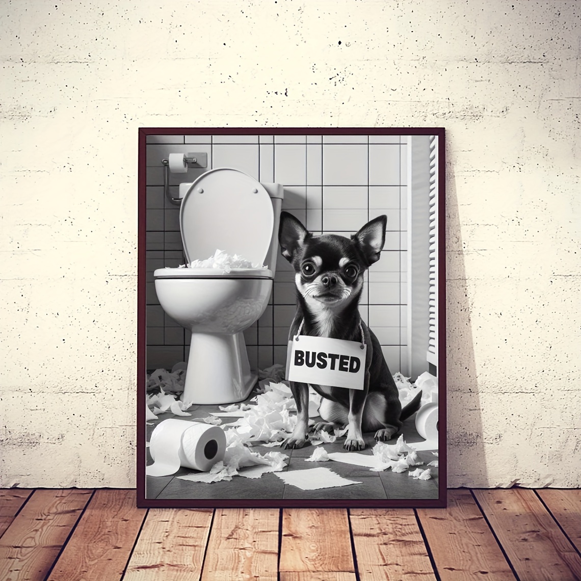 

Chihuahua Canvas Art Print, 12x16 Inches - , Wall Decor For ' Bathroom, Home, Office & Cafe, Room Decor