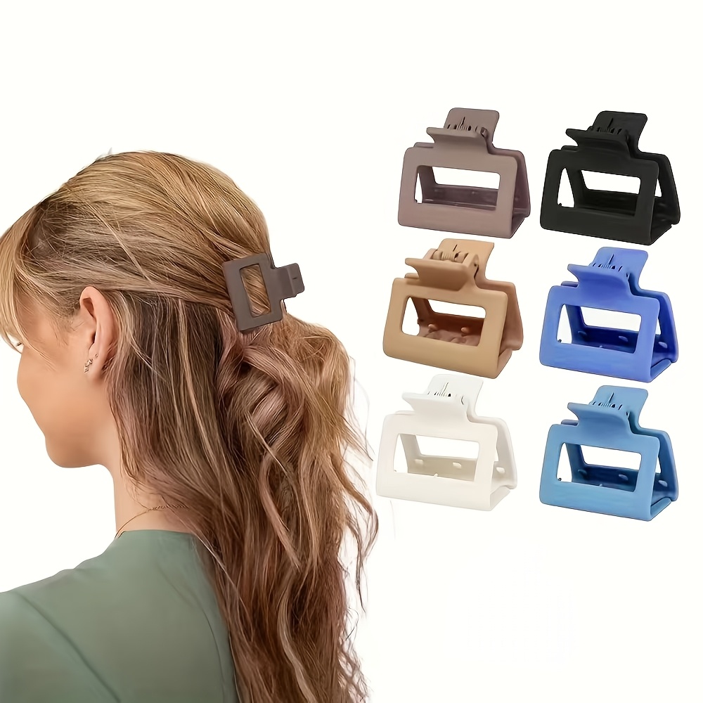 Image of 6pcs Women' Frosted Small Hair Clips Suitable For Fine And Short Hair, Strong And Grippers