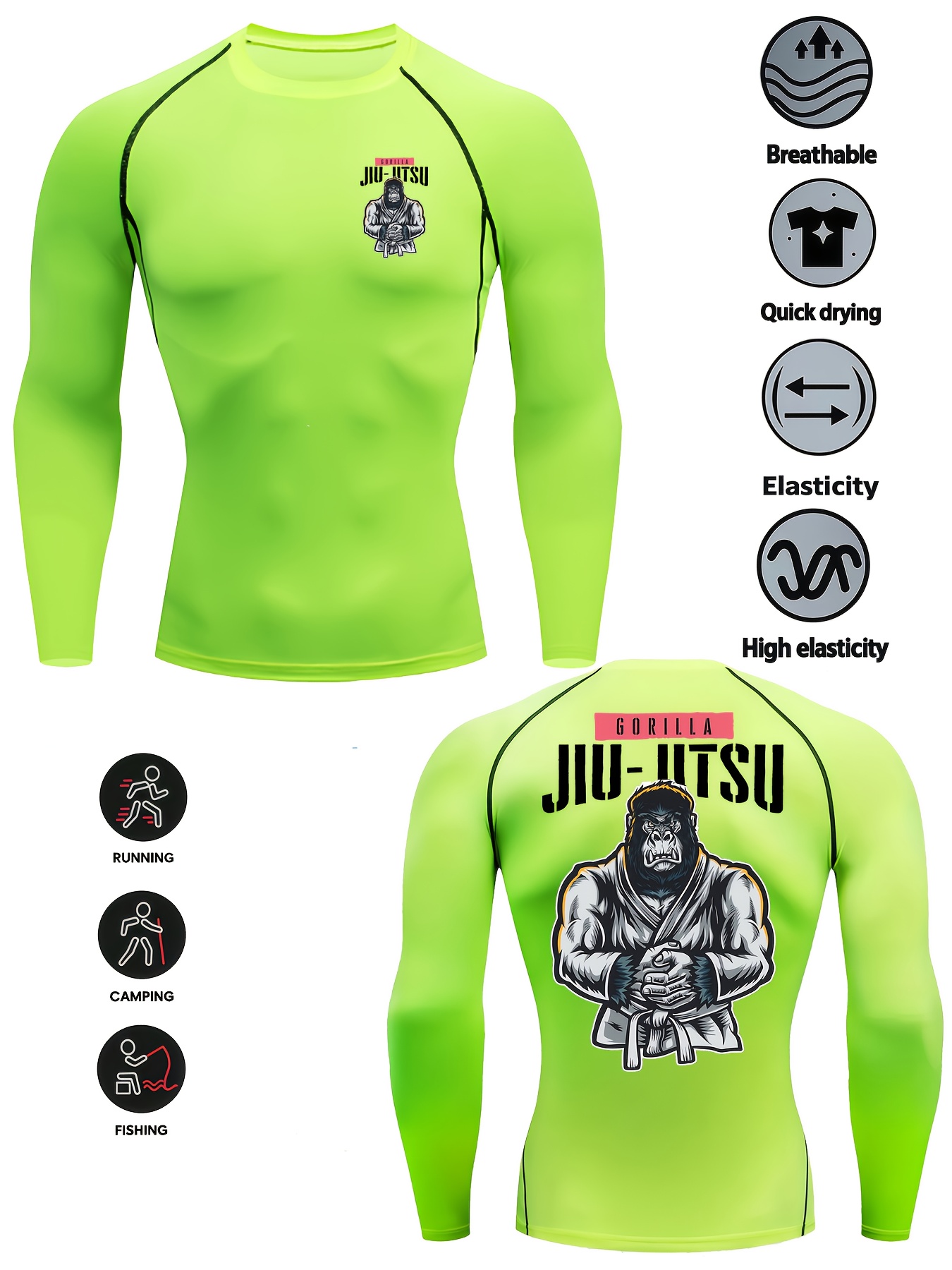 rash guard bjj sold on Temu Mexico - Main Image