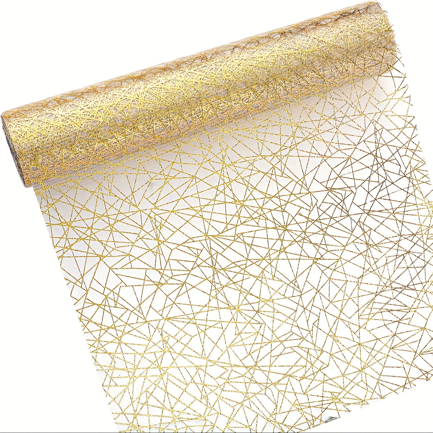 E-shop Ein goldenbeschichteter Tischläufer aus Mesh, der stylisch, hitzebeständig und langlebig ist, zum Dekorieren und Schützen von Tischplatten für