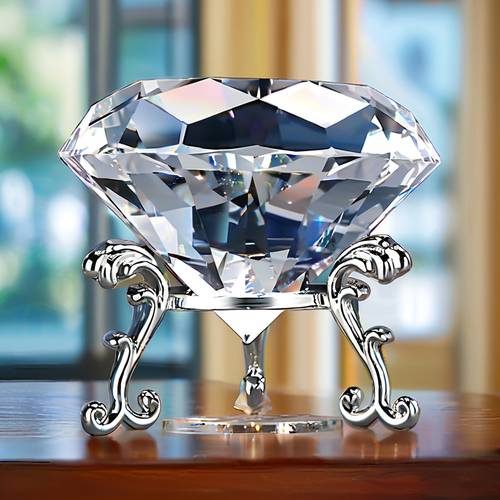 1pc suncatcher crystal ball ornament with a stand suitable for living room bedroom tv cabinet craft gifts office home decor elegant transparent sphere home decoration photography props and valentines day gifts art decor