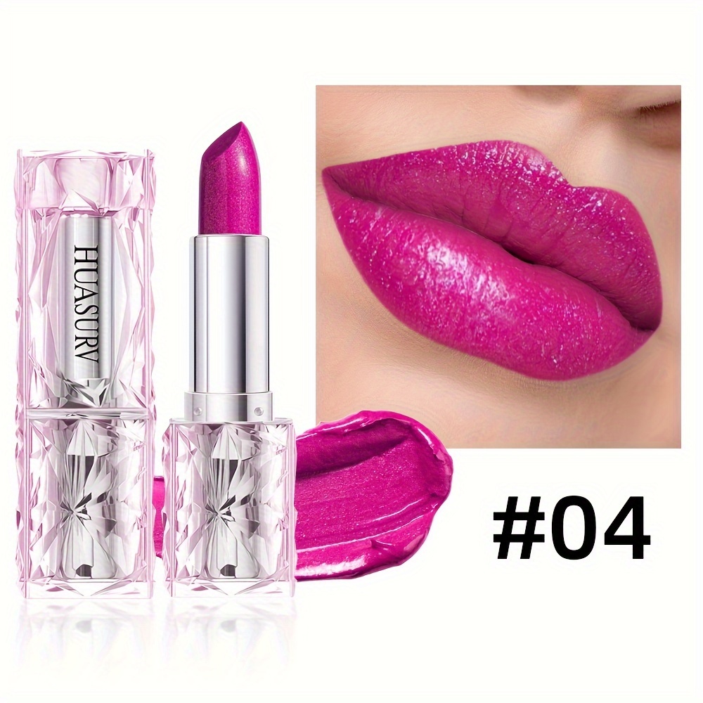6 Waterproof Lipstick Set Long Lasting Moisturizing & Metallic Shine