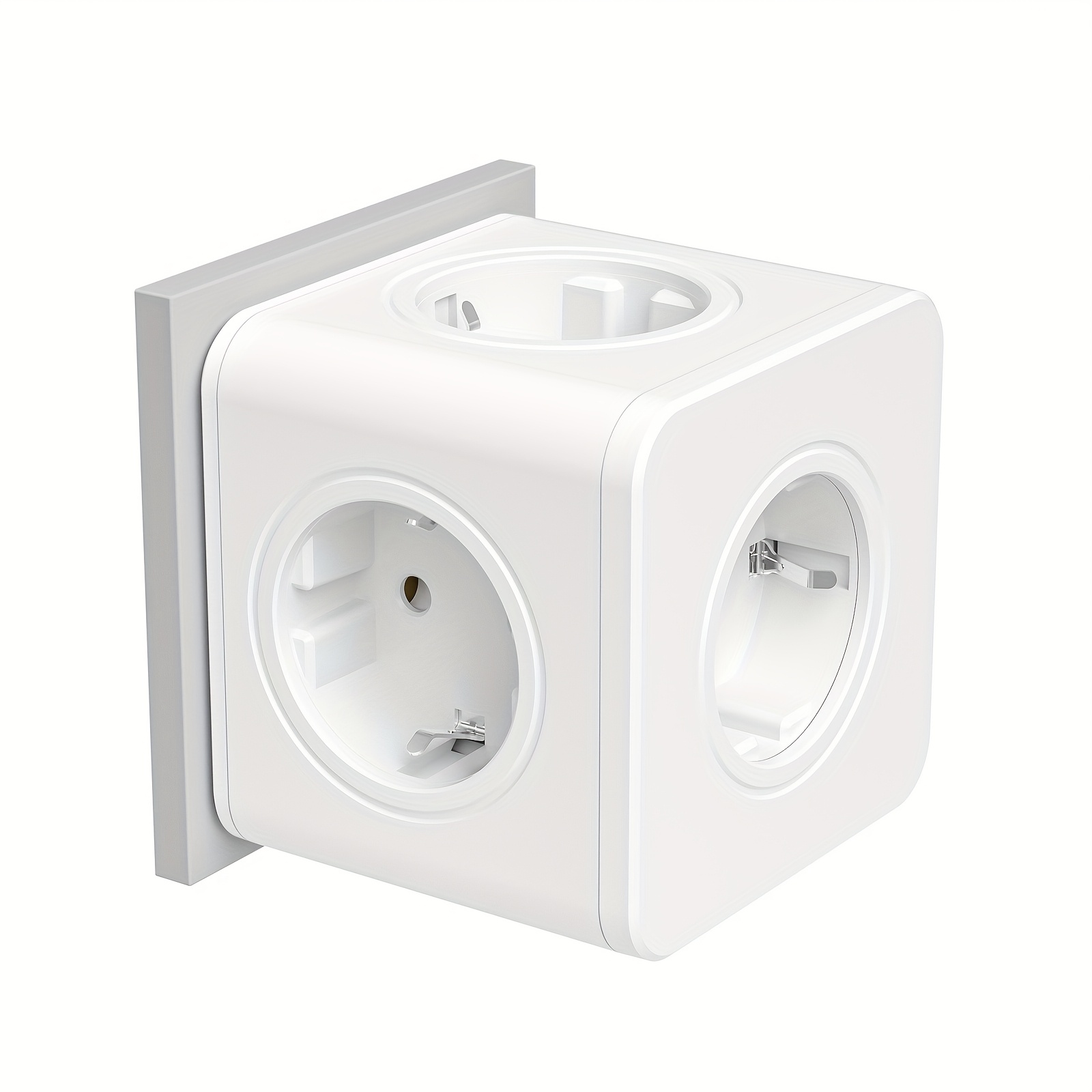 european   socket   white wall mounted multi plug extender 5 ac outlets space saving power socket extender suitable for home office